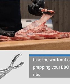 Rib Membrane Removal Tool, Stainless Steel Rib Membrane Remove Tool Kit, Rib Prep Pro, Dishwasher Safe BBQ Accessories, Ergonomic Design for Easy Membrane Removal (3pcs) 2