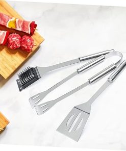 22pc Stainless Steel BBQ Tool Set Fork Scraper Brush Shovel Outdoor Grill Accessories Easy Storage for Home Camping 2