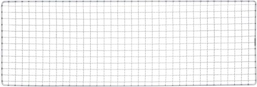HARFINGTON Square BBQ Grill Net 19x60cm Electroplated Stainless Steel Barbecue Mesh Mat for Baking Smoking Charcoal Grilling Roasting