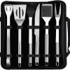 KANDUO 6PC Heavy Duty BBQ Grilling Accessories, Grill Tools Set, Stainless Steel Grilling Kit with Storage Bag, Grill Accessories for Camping, Traveling - Perfect Grill Gifts for Men