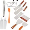 VOSAREA 1 Set Stainless Steel Grill Tool BBQ Accessories with Storage Box for Outdoor Cooking Camping and Picnics Durable and Lightweight Grill Supplies 4