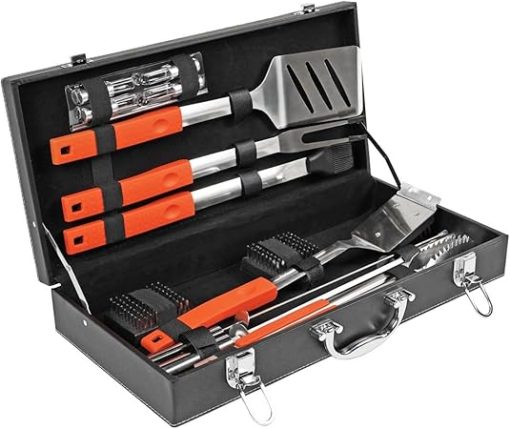 Mr. Bar-B-Q 94006Y 20-Piece Rubber Grip Set in Black Attache Case - Image 2