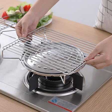 Simple Gas Stoves Barbecue Grill for Home, Metal Stainless Steel Portable Compact Cooktop Cooking BBQ Grill, Cassette Stove Roasting Basket,Accessory Set 2 Simple Gas Stoves Barbecue Grill for Home, Metal Stainless Steel Portable Compact Cooktop Cooking BBQ Grill, Cassette Stove Roasting Basket,Accessory Set - Image 2