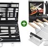 ROMANTICIST 28pc BBQ Accessories Set Bundle with Professional Grade 30PC Griddle Accessories Kit - Heavy Duty Stainless Steel Grill Set in Case for Outdoor Cooking Camping Grilling Smoking