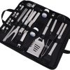SECFOU 6pc Stainless Steel BBQ Tools Kit Grill Accessory Set for Outdoor Grilling Supplies 4