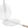 BESPORTBLE Versatile Outdoor Cooking Rack Large Round Grill Net for Barbecue Fish Meat Grilling Accessory