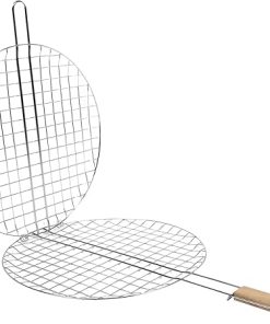 BESPORTBLE Versatile Outdoor Cooking Rack Large Round Grill Net for Barbecue Fish Meat Grilling Accessory