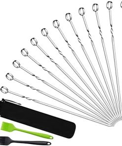 BBQ Tools Set Grill Accessories Skewers Tongs Spade Brush Glove Outdoor Barbecue Utensils (Size : 15 pcs) (15 pcs)