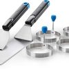 Everdure by Heston Blumenthal Premium Pack of 3 BBQ Tool Kit: Brushed Stainless Steel Tongs, Spatula and Fork with Soft Grip Handles and Hang Zone 4