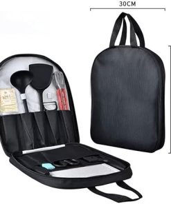 11 BBQ Accessories Set for Men and Women, Stainless Steel Heavy Duty Grilling Tools with Bread Clips and Toothpicks, BBQ Utensil Set in A Portable Canvas Bag for Outdoor, Camping, Backyard Use(Black) 2
