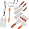 Balacoo 12pc Tool Set Grill Set Stainless Steel Utensils Kit for Outdoor Cooking Picnic Supplies Tools Grilling Tools Set Grill Accessories Set Grilling Tools