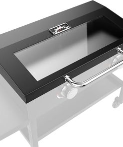 Upgraded Clear View Griddle Lid for Blackstone 28 Inch 1605 1839 1517 1853 1885 1856 Gas Griddle, Glass Hinged Griddle Lid Replacement Parts for 28" Blackstone 5003N Cover Accessories with Handle