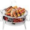 Grill Trays Food Tongs Set Barbecue Tool Kit Outdoor Grill Accessories Outdoor Cooking Utensils BBQ Grilling Tools 4