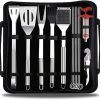 14Pcs Grilling Accessories Flat Top Grills Accessories Set with Scrapers Fork Tongs Burgers Press Eggs Rings Enduring 3