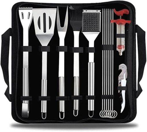 Grill Accessories, 13PCS BBQ Grill Set Grilling Accessories, Grill Utensils Set for Men Women, Meat Injector, BBQ Accessories