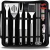 Set of 3 Barbecue Accessories with Wooden Handle: Tongs, Fork and Scoop 3