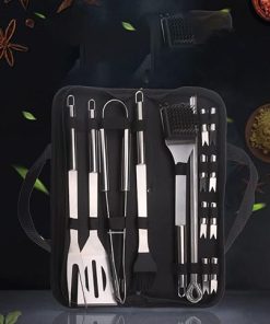 20PCS Grilling Accessories Kit, Stainless Steel BBQ Tools Set, Barbecue Tools Christmas Thanksgiving Gifts for Men, Utensils for Outdoor Camping 2