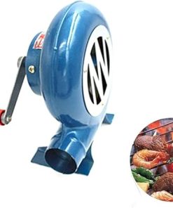 Hand Crank Blacksmith Forge Blower - Outdoor Cooking BBQ Fan Air Blower, Mini Hand Crank Fan Air Blower, Grill Picnic Camping Stove Accessories, For Barbecue Fire Bellows Hand Crank Tool ( Size : 80W