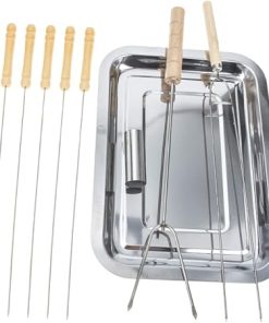 VOSAREA BBQ Tool Set 15pc Grill Accessories Kit Outdoor Grill Tools Squirrel Cage Blower Fan