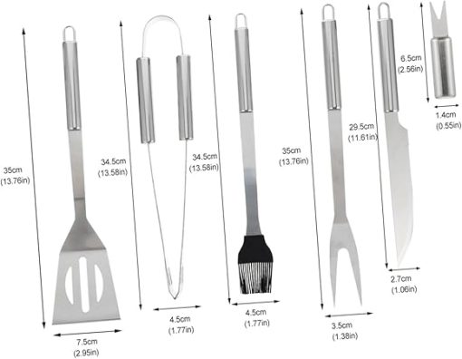 BESPORTBLE Portable BBQ Tools Stainless Steel Grill Barbecue Utensils Kit Grilling Accessories for Fathers Day Present - Image 2
