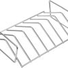 Grill for Charcoal Racks Barbecue Accessories Outdoor Stackable Rib Rack Grate Mesh Portable Barbecue Rack Barbecue Tool Silver Stainless Steel Wire