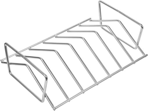 Grill for Charcoal Racks Barbecue Accessories Outdoor Stackable Rib Rack Grate Mesh Portable Barbecue Rack Barbecue Tool Silver Stainless Steel Wire