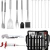 Outdoor Barbecue Fork Stainless Steel Skewer Fork Barbecue Tool Set 3