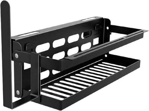 Griddle BBQ Accessories Storage for Grilling Easy Install Space Saving Folding Tool Holder Seasoning Storage Rack