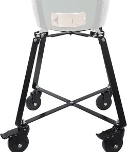 Big Green Egg Rolling Cart Nest for Minimax, Powder Coated Steel Grill Stand with Heavy Duty Locking Caster Wheels