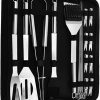 MaGiLL Accessories Kit Outdoor Bbq Tools Set Tools Griddle Accessories Set Stainless Steel Grill Bbq Spatula Kit 3