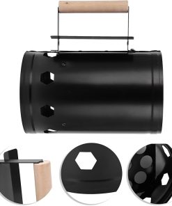 Fast Charcoal Barrel Carbon Stove with Handle Outdoor Barbecue Fire Bamboo Chimney Tools 2