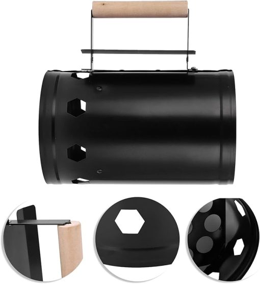 Fast Charcoal Barrel Carbon Stove with Handle Outdoor Barbecue Fire Bamboo Chimney Tools - Image 2
