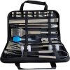 MERRYHAPY Barbecue Tools Set 28pcs BBQ Grill Accessories Stainless Steel Grill Utensils Camp Utensils Set Easy to Find Clean