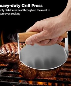 Includes Spatula, Steak Cover, Meat Press, Set of 3 Griddle Accessories, Stainless Steel Melting Dome & Grill Press Kit with Turner for Camp Chef & Blackstone Griddle 2