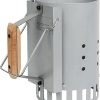 Barbecue Chimney Starter Charcoal Chimney Starter with Air Inlet Beech Handle Outdoor Cooking Tools Accessories Emergency Preparedness Camping Tool