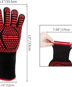 1 Pair Silicone Microwave Kitchen Gloves Cooking Grill Oven Mitts(D) 2