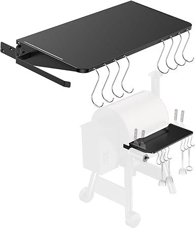 Folding Shelf for Traeger Pellet Grills, BAC362 Pellet Front Shelf with Hooks and Paper Towel Holder for Traeger Pro 22, Pro 575, Eastwood 22, Ironwood 650 and Century 22 Series Pellet Grill Folding Shelf for Traeger Pellet Grills, BAC362 Pellet Front Shelf with Hooks and Paper Towel Holder for Traeger Pro 22, Pro 575, Eastwood 22, Ironwood 650 and Century 22 Series Pellet Grill