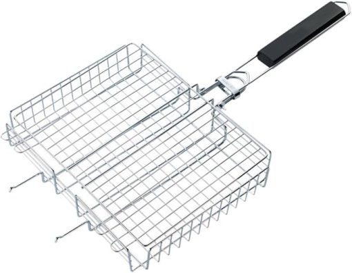 1pc Folding Rack Portable Barbecue Tool for Outdoor Cooking Camping and Picnics Grill Mesh for Fish and Chicken Roasting