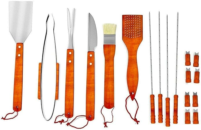KPJQ 18 Pc Grill Tool Kit Spatula Tongs Brush Great Gift Barbeque Set with Case Grill Brush Grilling Accessories Grill brushs Grill Scraper Grill Cleaning Brush BBQ Brush BBQ Grill Brush Grill c 2 KPJQ 18 Pc Grill Tool Kit Spatula Tongs Brush Great Gift Barbeque Set with Case Grill Brush Grilling Accessories Grill brushs Grill Scraper Grill Cleaning Brush BBQ Brush BBQ Grill Brush Grill c - Image 2