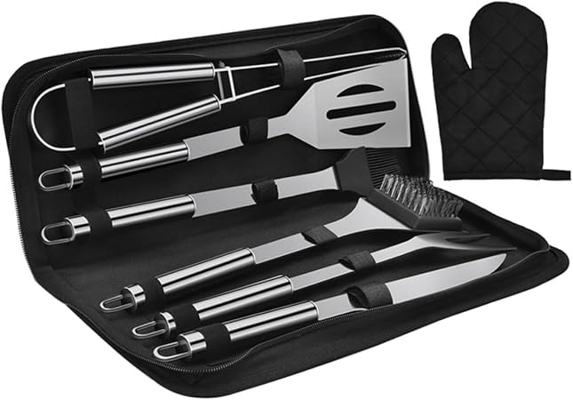7pcs Stainless Steel Barbecue Tool Outdoor Cooking Portable Grill Kit Food Clip for Camping and BBQ Lovers 7pcs Stainless Steel Barbecue Tool Outdoor Cooking Portable Grill Kit Food Clip for Camping and BBQ Lovers