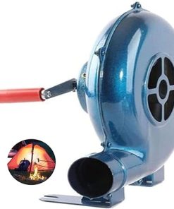 Outdoor Cooking Barbecue Fire Bellows, Hand Crank Blacksmith Forge Blower Fan, Iron Gear Popcorn Fan Manual Fan, Starter Flame Exciter With Hand Crank Tool, for Camping Boiler BBQ Accessories(250W)