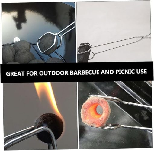 4 Pcs Charcoal Clip Multipurpose American Flag Bandanas Extra Kitchen Tongs Kitchen Accessories Metal Cooking Tongs Multitools Metal Serving Tongs Coal Tongs Ir - Image 2