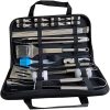 Complete Tool Set 28pcs Stainless Steel Tools Food Clamp Brush Fork Grill Accessories Storage Bag 3