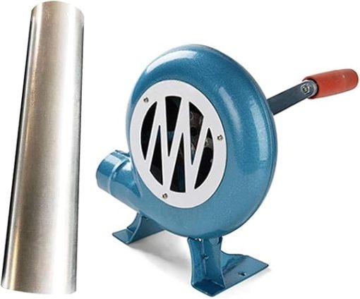Hand Crank Blacksmith Forge Blower - Iron Gear Popcorn Fan, With Duct Iron Gear Manual BBQ Blower, Suitable For Camping/Picnic/Outdoor Acativities Grill Accessories, Easy To Carry ( Size : 200W )