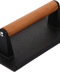 1 PC Simple Burger Press with Handle Cast BBQ Plate for Efficient Cooking Steak and Pancake Press Hand Held Grill Tool for Healthy Meal Preparation