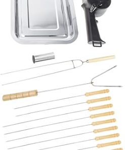 BBQ Accessories Set 15pc Stainless Steel Grill Tools Outdoor Barbecue Utensils Kit Grill Spatula Squirrel Cage Blower Fan