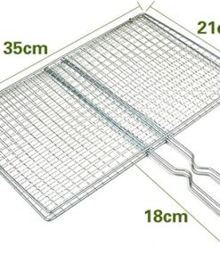 MaGiLL BBQ Sets with Case, Barbecue Grilling Basket,Barbecue Accessories Supplies Grilled Fish Clip Large Barbecue Clamp Grilled Fish Tool BBQ 2