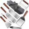 BBQ Grilling Accessories – Barbecue Tool Sets – Luxury Grill Accessories Kit – Grill Set – Premium Stainless Steel Equipment – 5 in 1 BBQ Tongs, Meat Fork, Spatula & Basting Brush 3