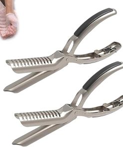 Rib Prep Tool, Stainless Steel Rib Membrane Remover Tool, BBQ Rib Skinner, Easy Membrane Removal - Dishwasher Safe BBQ Accessories (2PCS)