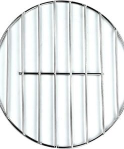BBQ Grill Mesh 1 pcs Stainless Steel Round BBQ Grill Mesh Home Roast Nets Bacon Grill Tool Iron Nets Barbecue Accessories(35.8cm)